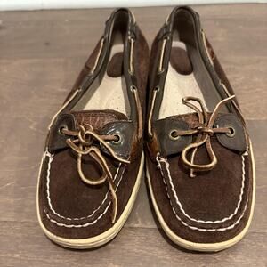 Sperry Top-Sider Shoes Womens Size 9M Suede Leather Boat Deck Moccasin Loafer